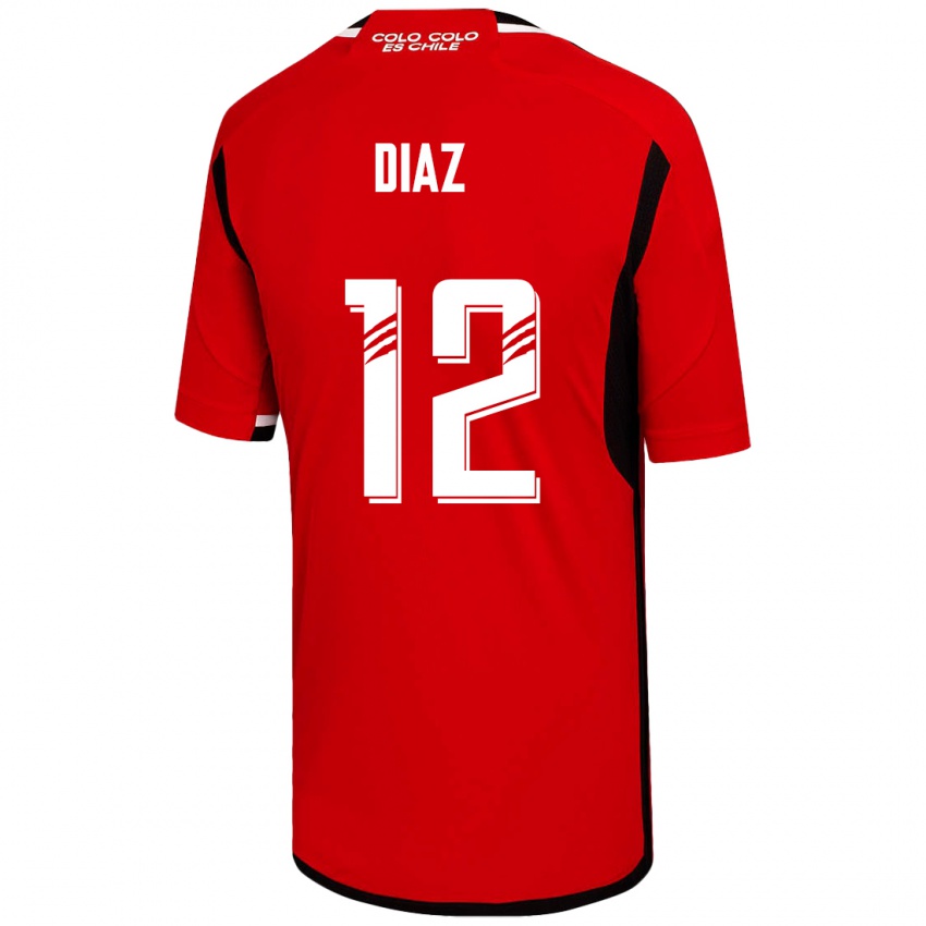 Hombre Camiseta Javiera Díaz #12 Rojo 2ª Equipación 2023/24 La Camisa México