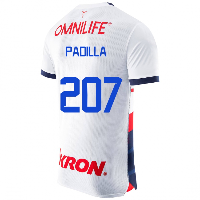 Hombre Camiseta Yael Padilla #207 Blanco 2ª Equipación 2023/24 La Camisa México