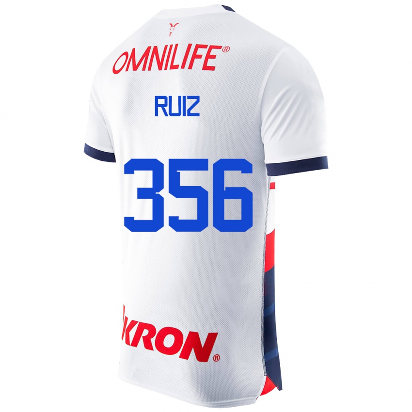 Hombre Camiseta Dilan Ruiz #356 Blanco 2ª Equipación 2023/24 La Camisa México