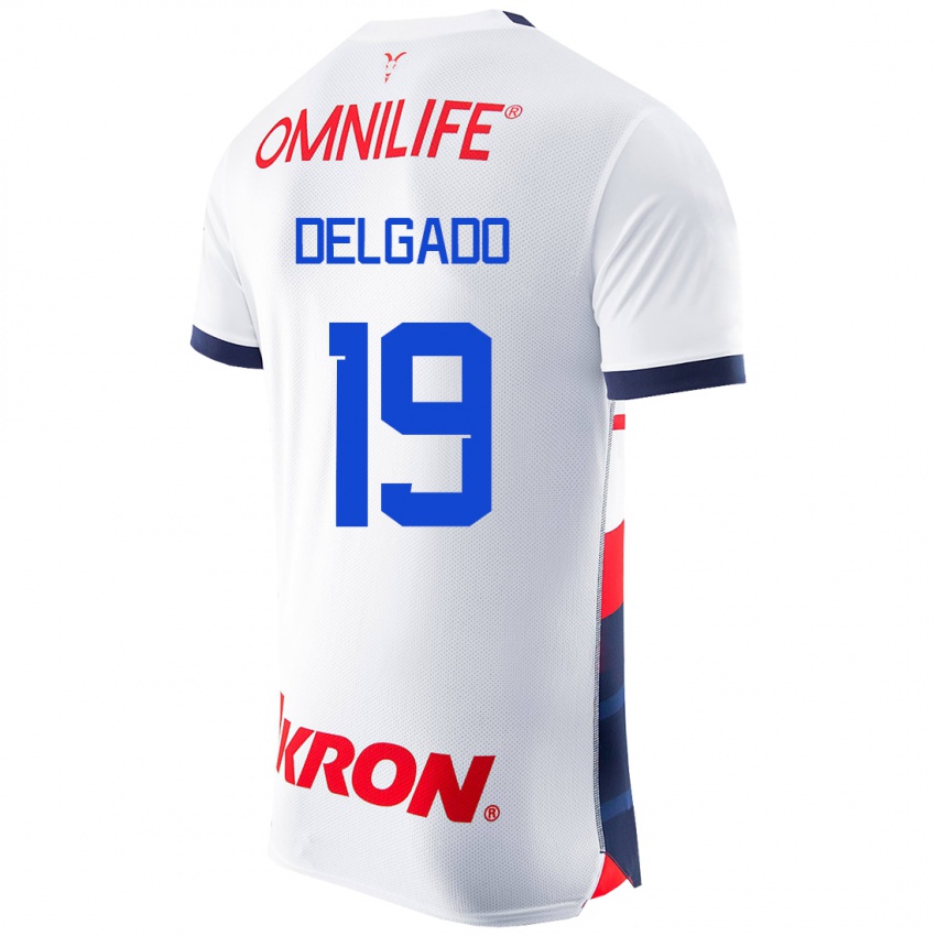 Hombre Camiseta Daniela Delgado #19 Blanco 2ª Equipación 2023/24 La Camisa México