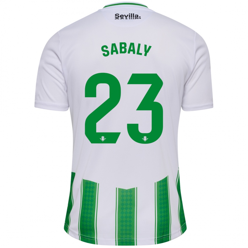Mujer Camiseta Youssouf Sabaly #23 Blanco 1ª Equipación 2023/24 La Camisa México