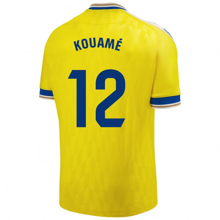 Mujer Camiseta Rominigue Kouamé #12 Amarillo 1ª Equipación 2023/24 La Camisa México