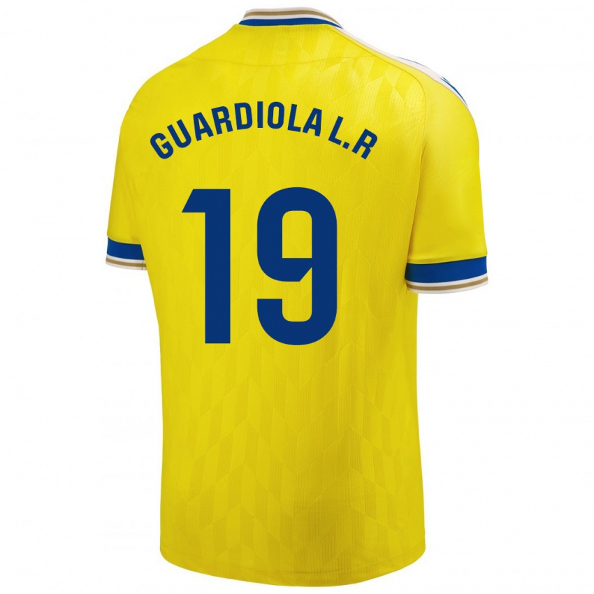 Mujer Camiseta Sergi Guardiola #19 Amarillo 1ª Equipación 2023/24 La Camisa México