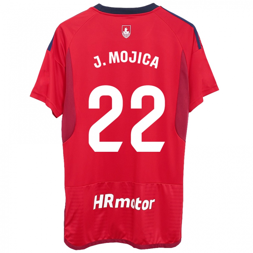 Mujer Camiseta Johan Mojica #22 Rojo 1ª Equipación 2023/24 La Camisa México