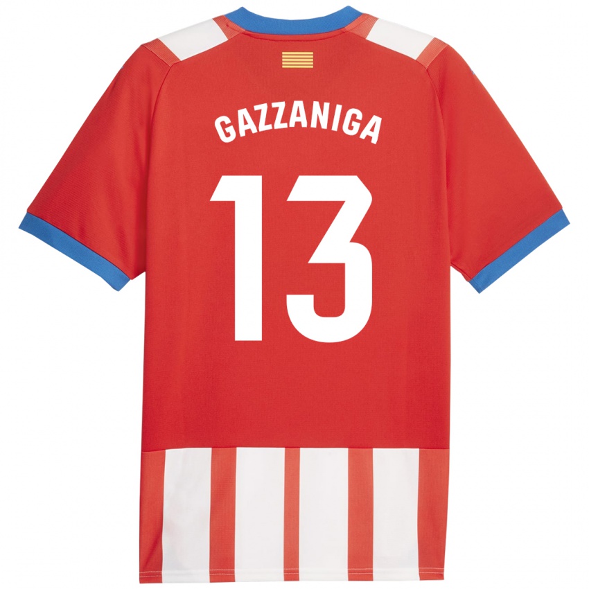Mujer Camiseta Paulo Gazzaniga #13 Rojo Blanco 1ª Equipación 2023/24 La Camisa México