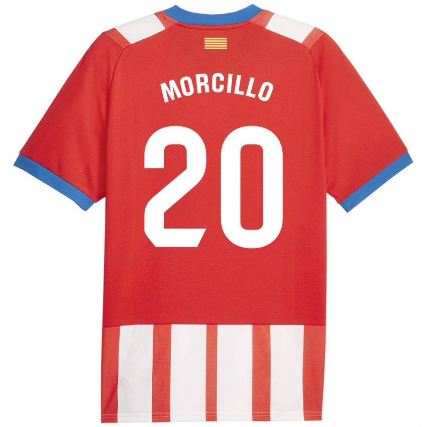 Mujer Camiseta Luis Morcillo #20 Rojo Blanco 1ª Equipación 2023/24 La Camisa México