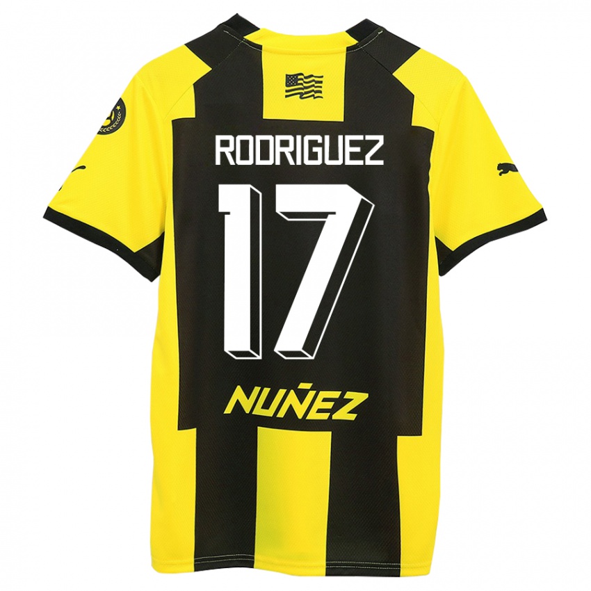 Mujer Camiseta Valentín Rodríguez #17 Amarillo Negro 1ª Equipación 2023/24 La Camisa México