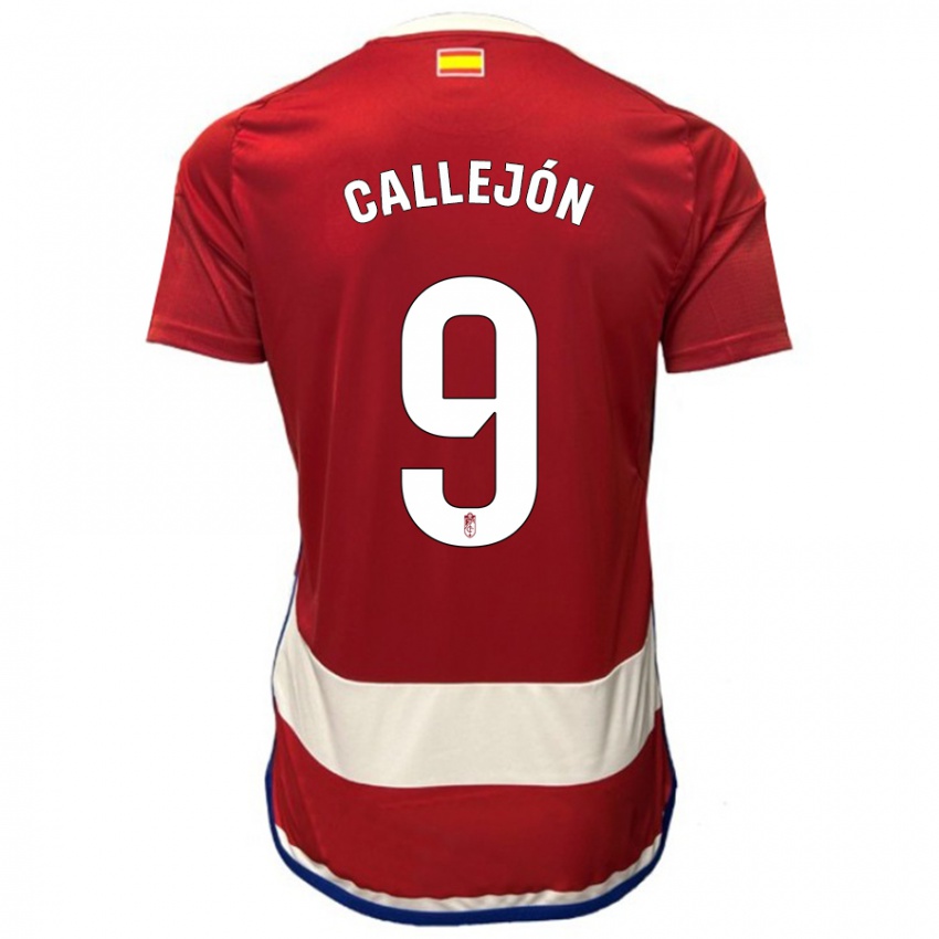 Mujer Camiseta Jose Callejon #9 Rojo 1ª Equipación 2023/24 La Camisa México