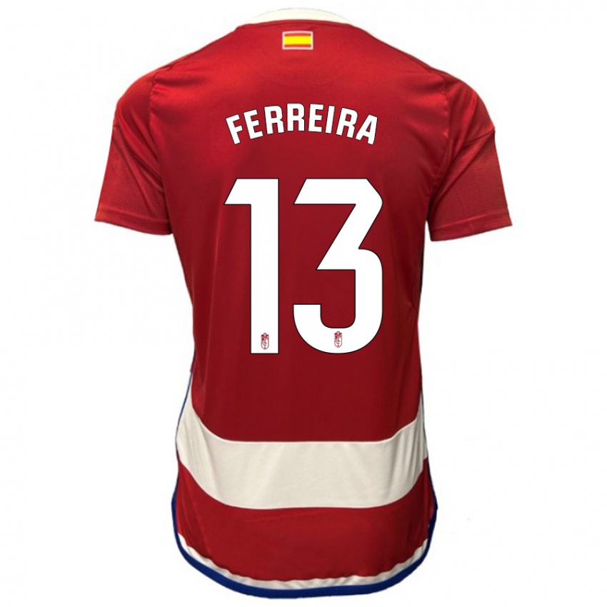 Mujer Camiseta Andre Ferreira #13 Rojo 1ª Equipación 2023/24 La Camisa México