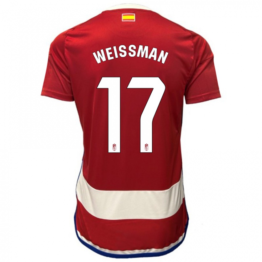 Mujer Camiseta Shon Weissman #17 Rojo 1ª Equipación 2023/24 La Camisa México