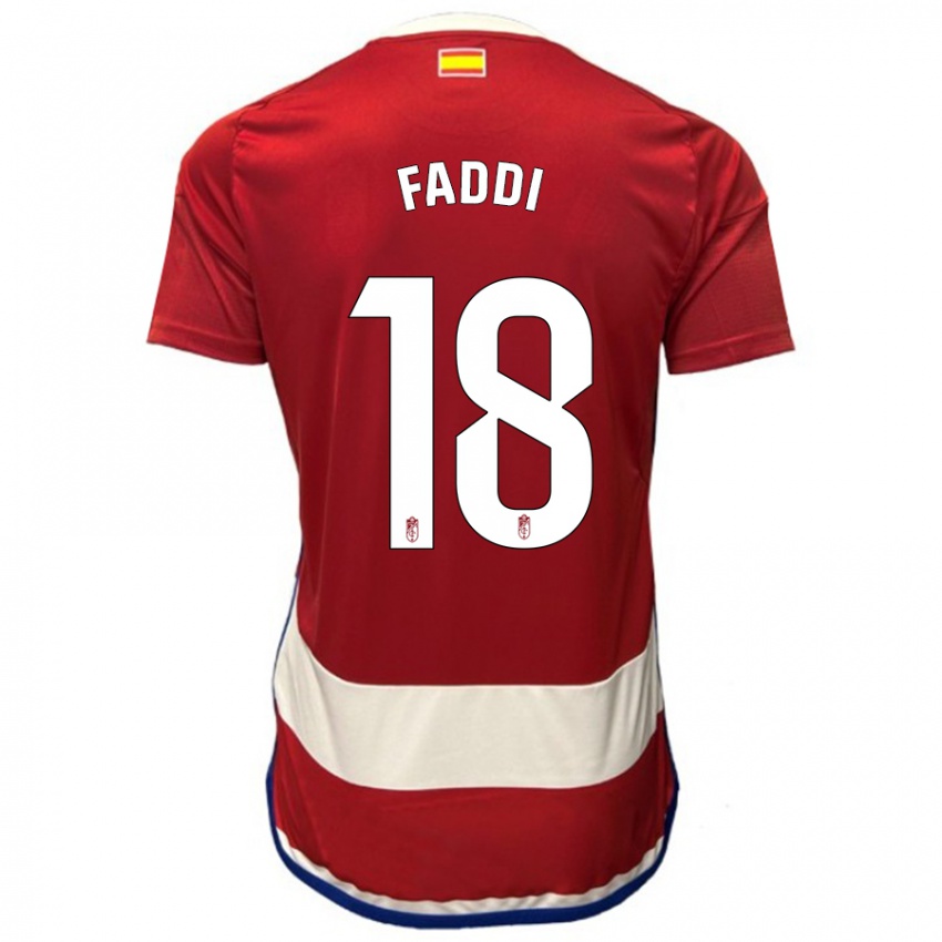 Mujer Camiseta Inés Faddi #18 Rojo 1ª Equipación 2023/24 La Camisa México