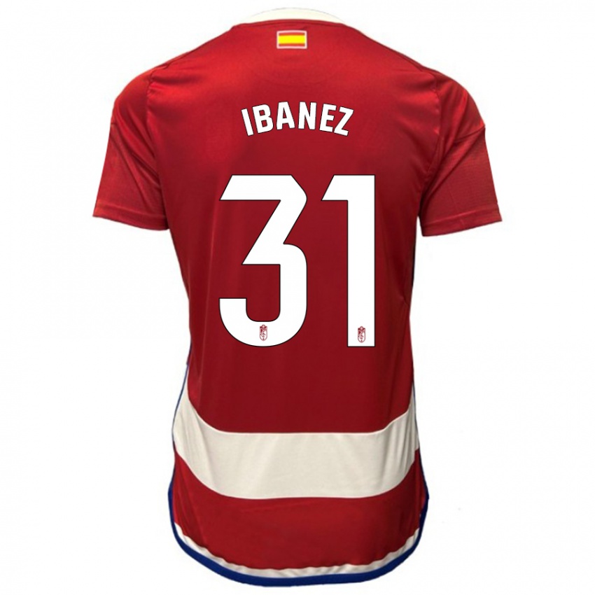 Mujer Camiseta Alba Ibáñez #31 Rojo 1ª Equipación 2023/24 La Camisa México