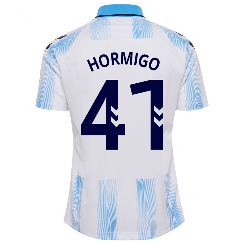 Mujer Camiseta Cintia Hormigo #41 Blanco Azul 1ª Equipación 2023/24 La Camisa México