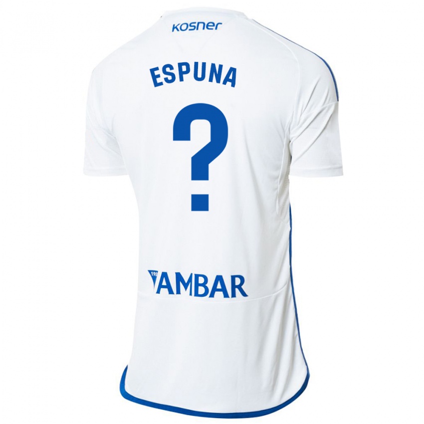 Mujer Camiseta Nico Espuña #0 Blanco 1ª Equipación 2023/24 La Camisa México