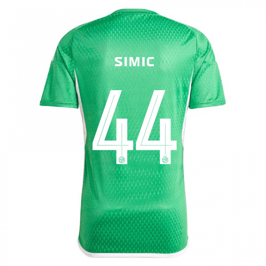 Mujer Camiseta Lorenco Simic #44 Blanco Azul 1ª Equipación 2023/24 La Camisa México