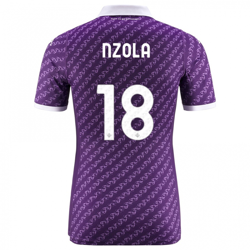 Mujer Camiseta M'bala Nzola #18 Violeta 1ª Equipación 2023/24 La Camisa México