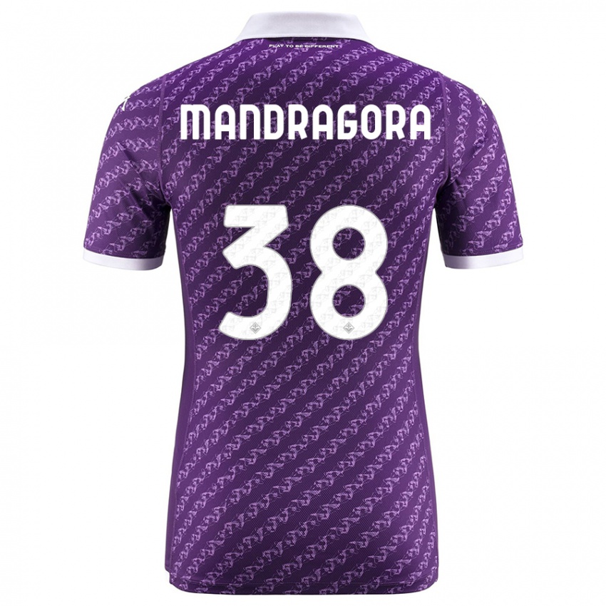 Mujer Camiseta Rolando Mandragora #38 Violeta 1ª Equipación 2023/24 La Camisa México