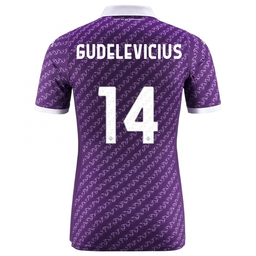 Mujer Camiseta Ernestas Gudelevicius #14 Violeta 1ª Equipación 2023/24 La Camisa México