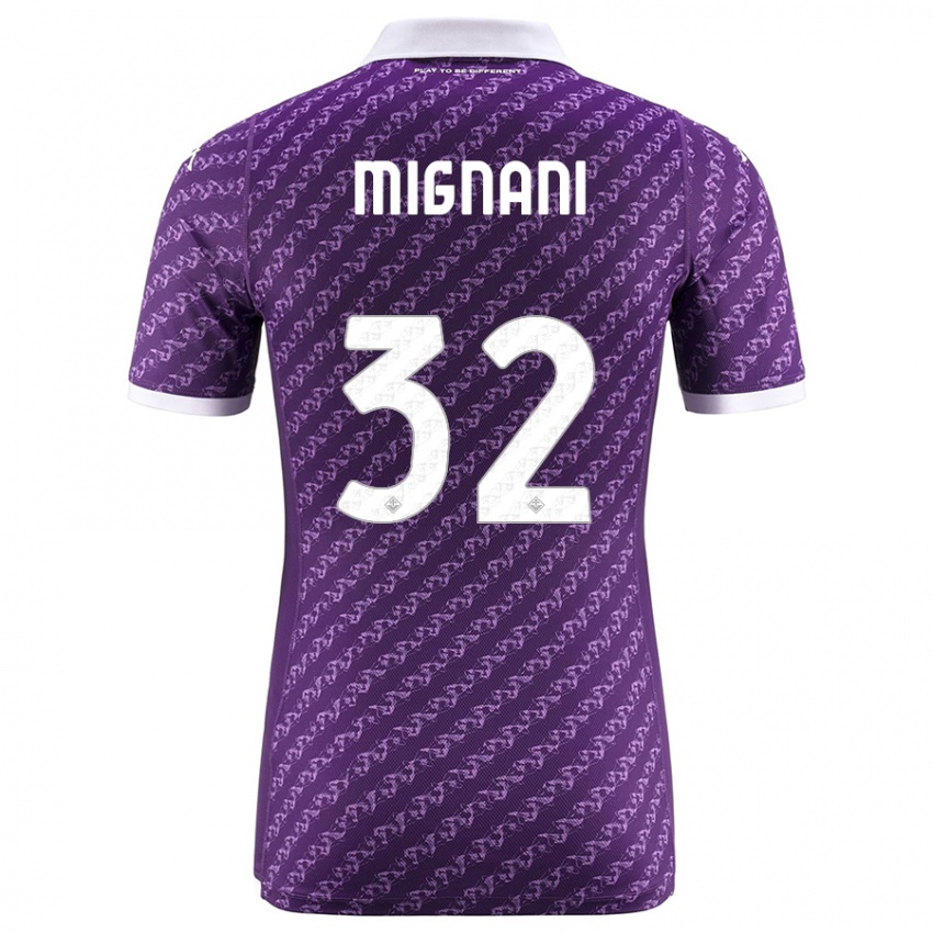 Mujer Camiseta Carlo Mignani #32 Violeta 1ª Equipación 2023/24 La Camisa México