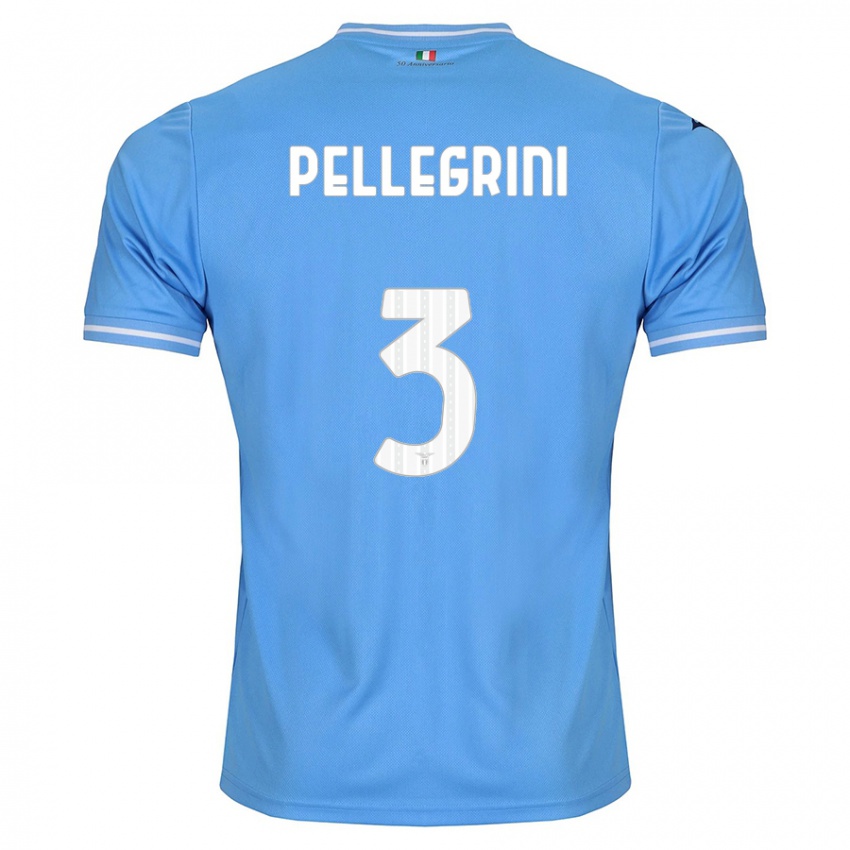 Mujer Camiseta Luca Pellegrini #3 Azul 1ª Equipación 2023/24 La Camisa México