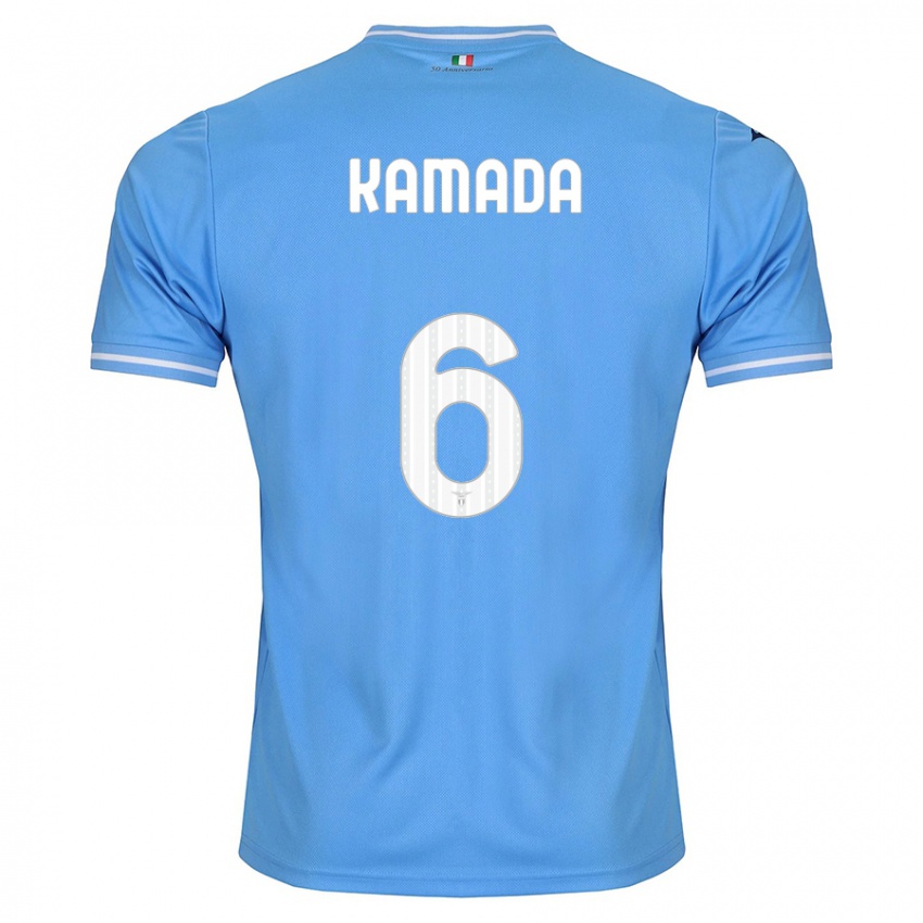 Mujer Camiseta Daichi Kamada #6 Azul 1ª Equipación 2023/24 La Camisa México