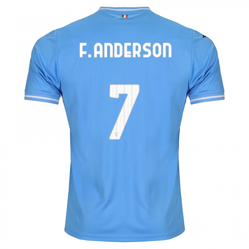 Mujer Camiseta Felipe Anderson #7 Azul 1ª Equipación 2023/24 La Camisa México