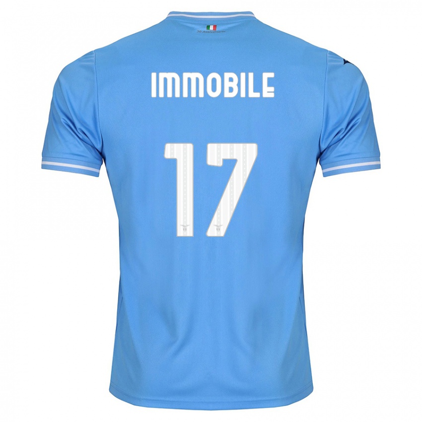 Mujer Camiseta Ciro Immobile #17 Azul 1ª Equipación 2023/24 La Camisa México