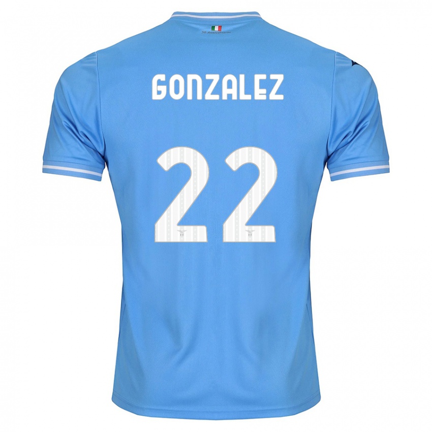 Mujer Camiseta Diego González #22 Azul 1ª Equipación 2023/24 La Camisa México