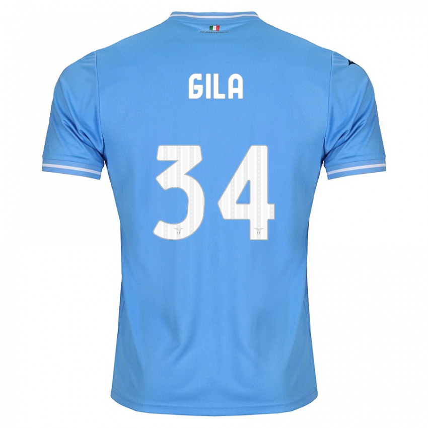Mujer Camiseta Mario Gila #34 Azul 1ª Equipación 2023/24 La Camisa México