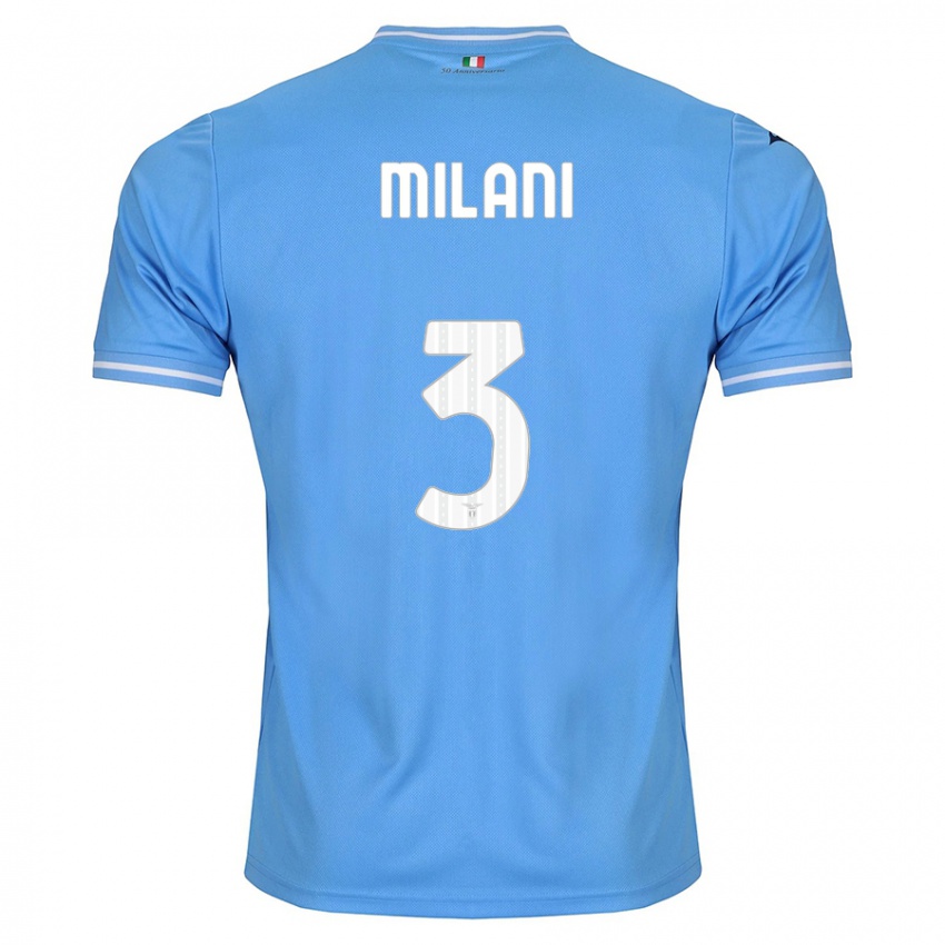 Mujer Camiseta Alessandro Milani #3 Azul 1ª Equipación 2023/24 La Camisa México