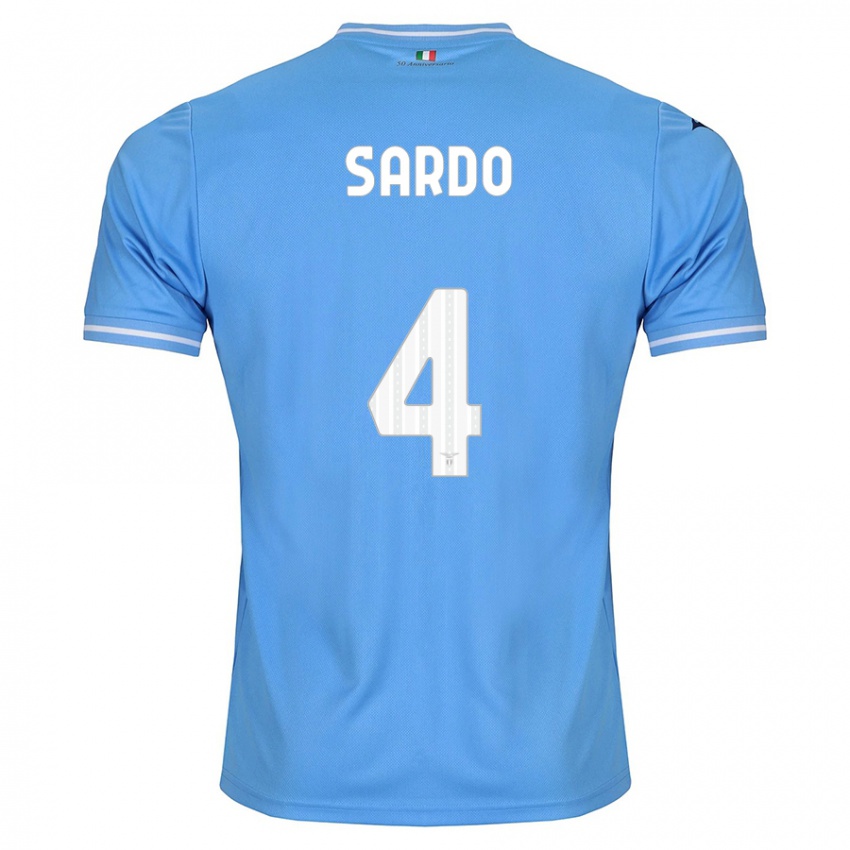 Mujer Camiseta Jacopo Sardo #4 Azul 1ª Equipación 2023/24 La Camisa México