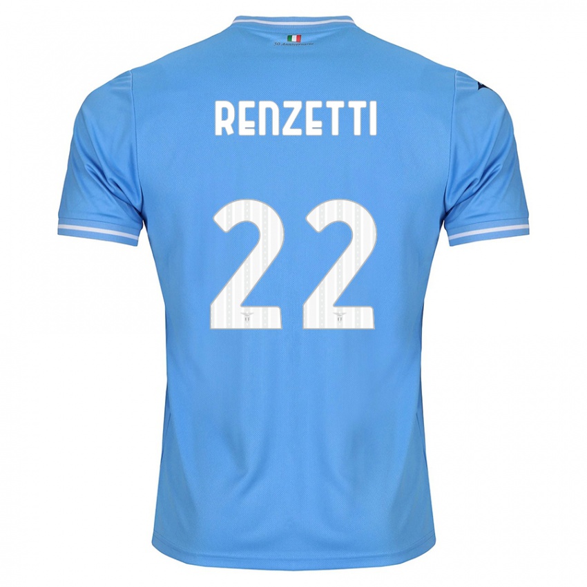 Mujer Camiseta Davide Renzetti #22 Azul 1ª Equipación 2023/24 La Camisa México