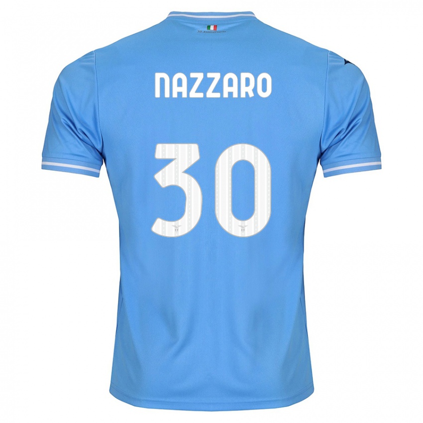 Mujer Camiseta Marco Nazzaro #30 Azul 1ª Equipación 2023/24 La Camisa México