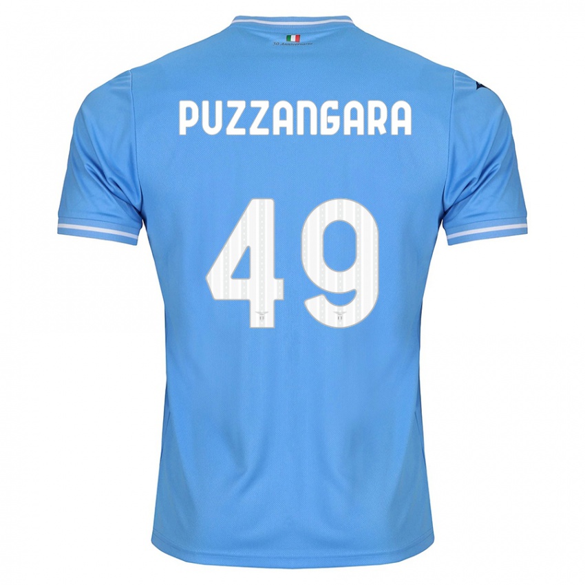 Mujer Camiseta Angelo Antonio Puzzangara #49 Azul 1ª Equipación 2023/24 La Camisa México