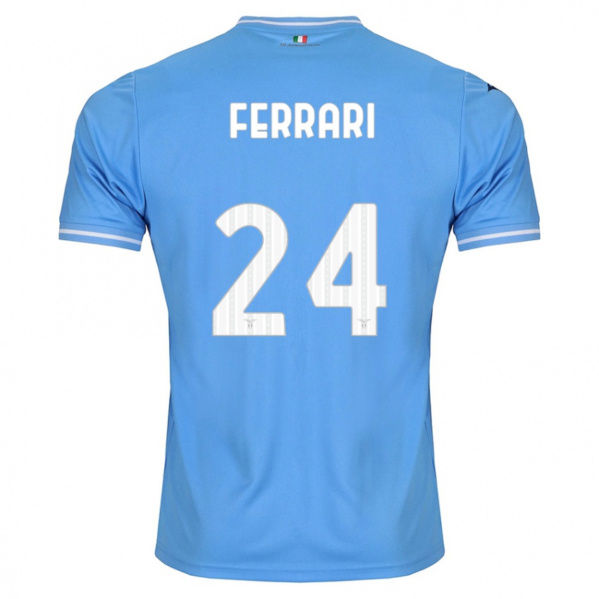 Mujer Camiseta Lorenzo Ferrari #24 Azul 1ª Equipación 2023/24 La Camisa México