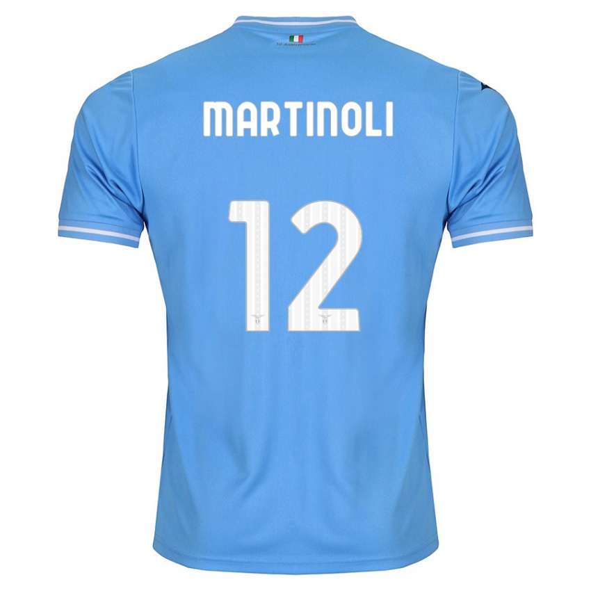 Mujer Camiseta Elettra Martinoli #12 Azul 1ª Equipación 2023/24 La Camisa México