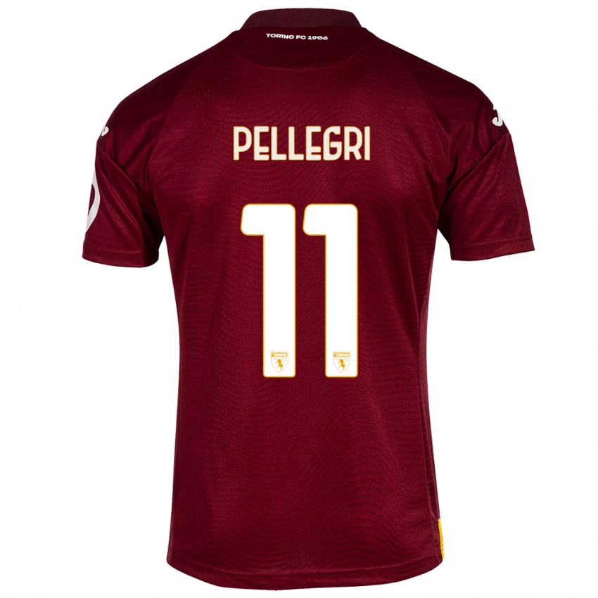 Mujer Camiseta Pietro Pellegri #11 Rojo Oscuro 1ª Equipación 2023/24 La Camisa México