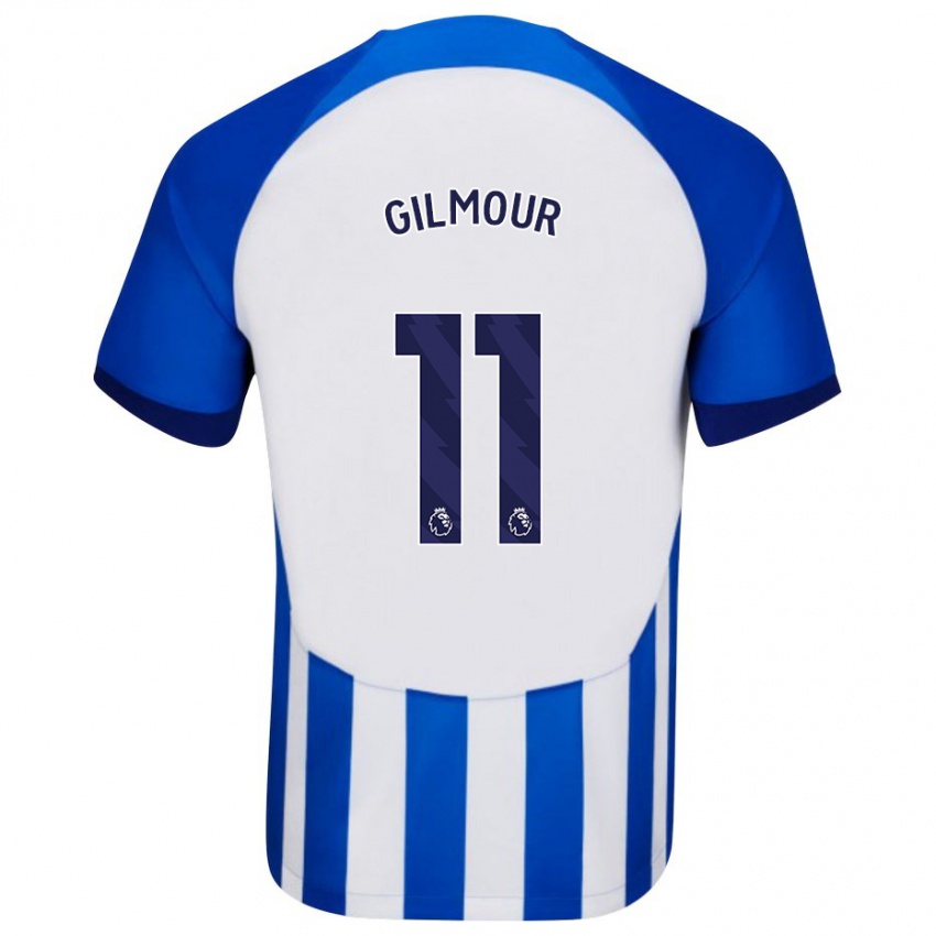 Mujer Camiseta Billy Gilmour #11 Azul 1ª Equipación 2023/24 La Camisa México