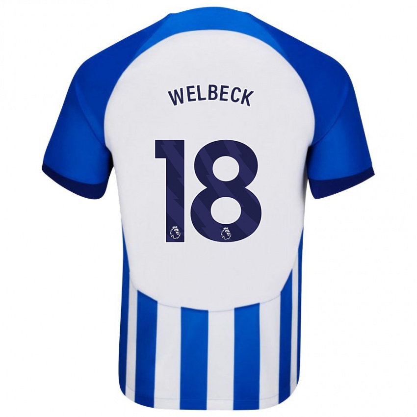 Mujer Camiseta Danny Welbeck #18 Azul 1ª Equipación 2023/24 La Camisa México