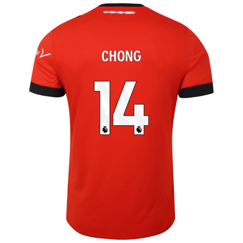 Mujer Camiseta Tahith Chong #14 Rojo 1ª Equipación 2023/24 La Camisa México