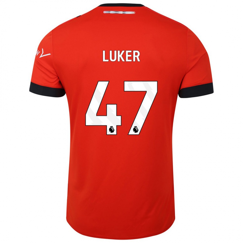 Mujer Camiseta Jayden Luker #47 Rojo 1ª Equipación 2023/24 La Camisa México