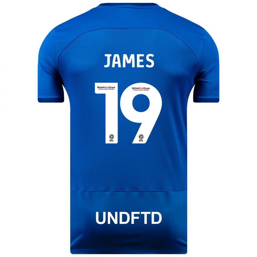 Mujer Camiseta Jordan James #19 Azul 1ª Equipación 2023/24 La Camisa México