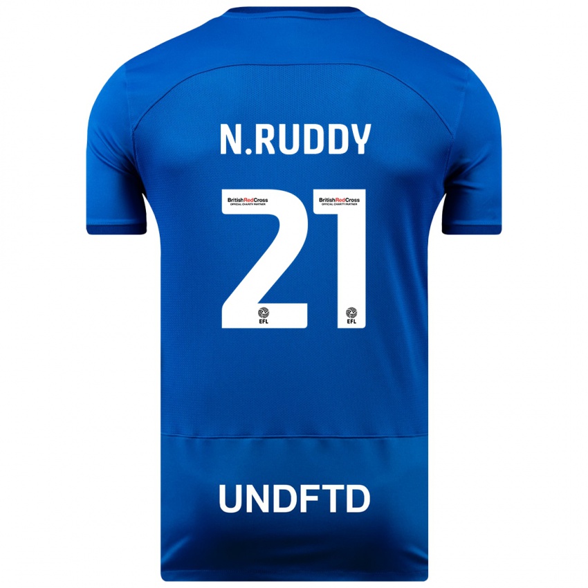 Mujer Camiseta John Ruddy #21 Azul 1ª Equipación 2023/24 La Camisa México