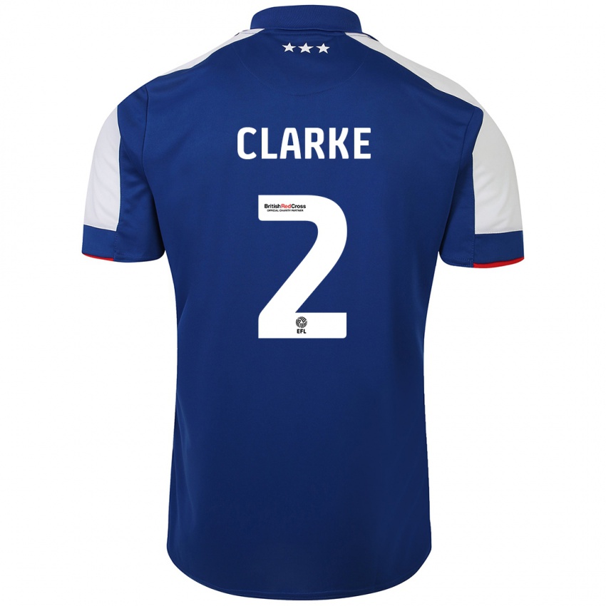 Mujer Camiseta Harry Clarke #2 Azul 1ª Equipación 2023/24 La Camisa México