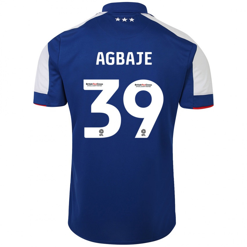 Mujer Camiseta Edwin Agbaje #39 Azul 1ª Equipación 2023/24 La Camisa México