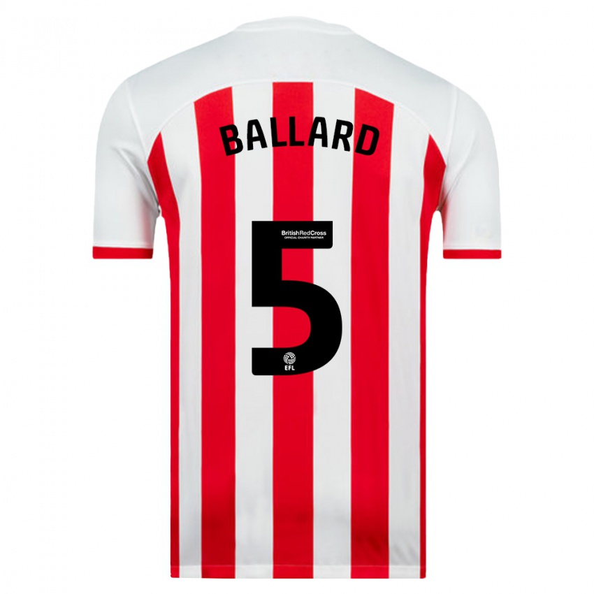 Mujer Camiseta Daniel Ballard #5 Blanco 1ª Equipación 2023/24 La Camisa México