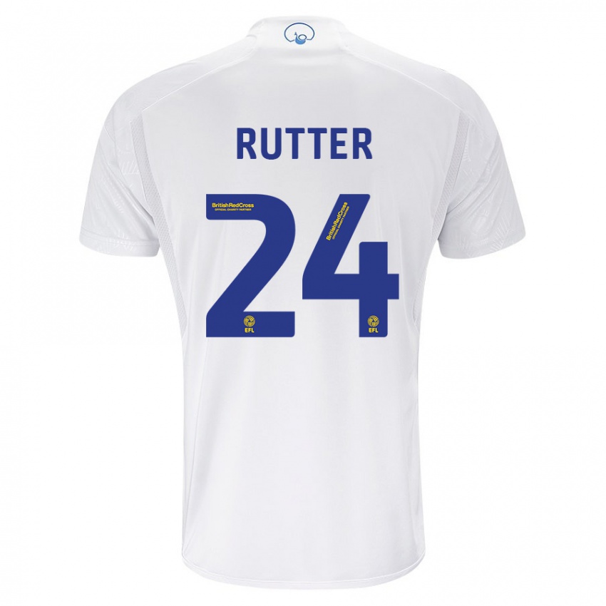 Mujer Camiseta Georginio Rutter #24 Blanco 1ª Equipación 2023/24 La Camisa México
