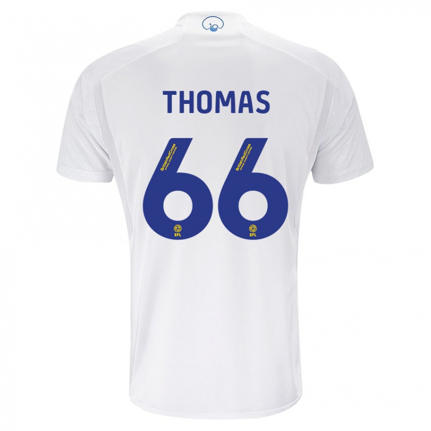 Mujer Camiseta Luca Thomas #66 Blanco 1ª Equipación 2023/24 La Camisa México