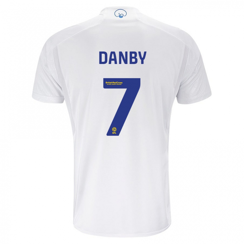 Mujer Camiseta Sarah Danby #7 Blanco 1ª Equipación 2023/24 La Camisa México