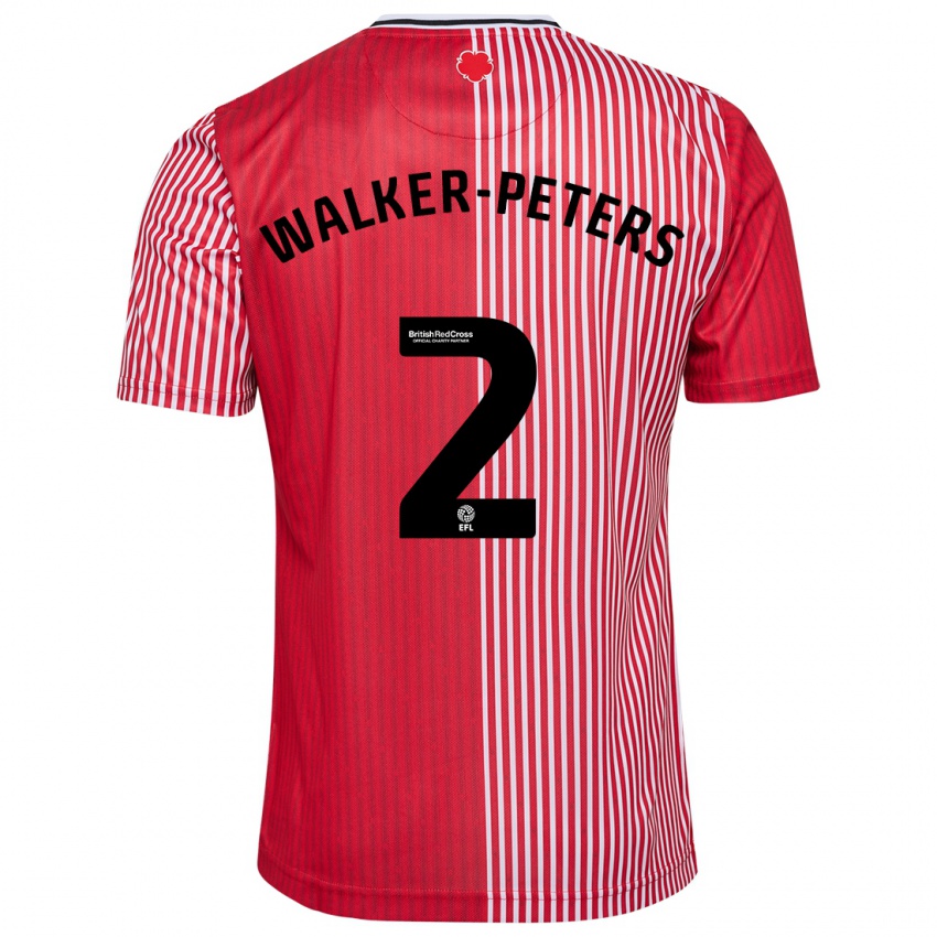 Mujer Camiseta Kyle Walker-Peters #2 Rojo 1ª Equipación 2023/24 La Camisa México